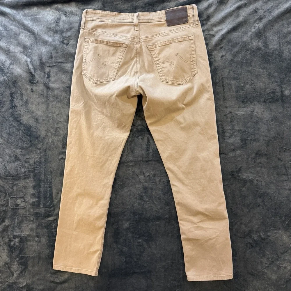 AG Adriano Goldschmied Everett Pants Mens 31x28 Khaki Slim Straight Stretch